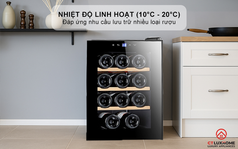 Hệ thống kiểm soát nhiệt độ linh hoạt (10°C - 20°C)