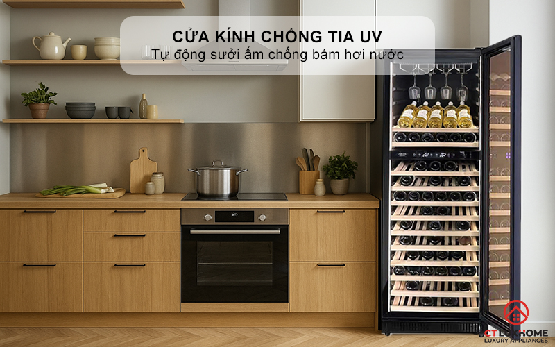 Cửa kính chống tia UV & tự động sưởi kính chống nồm hiện đại