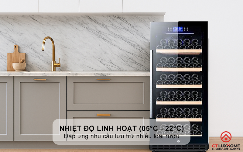 Hệ thống kiểm soát nhiệt độ linh hoạt (05°C - 22°C)