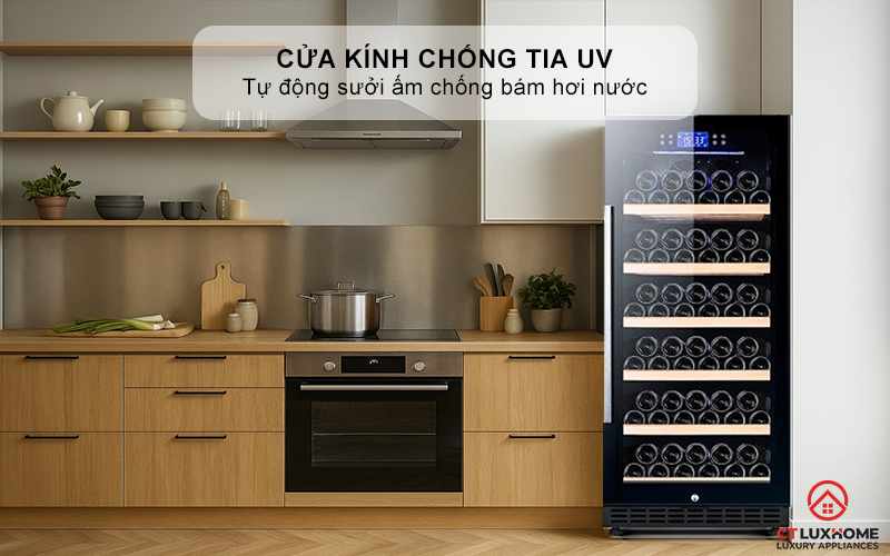 Cửa kính chống tia UV - Bảo vệ hương vị rượu trọn vẹn