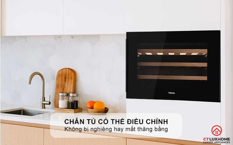 Chân tủ có thể điều chỉnh phía trước và phía sau