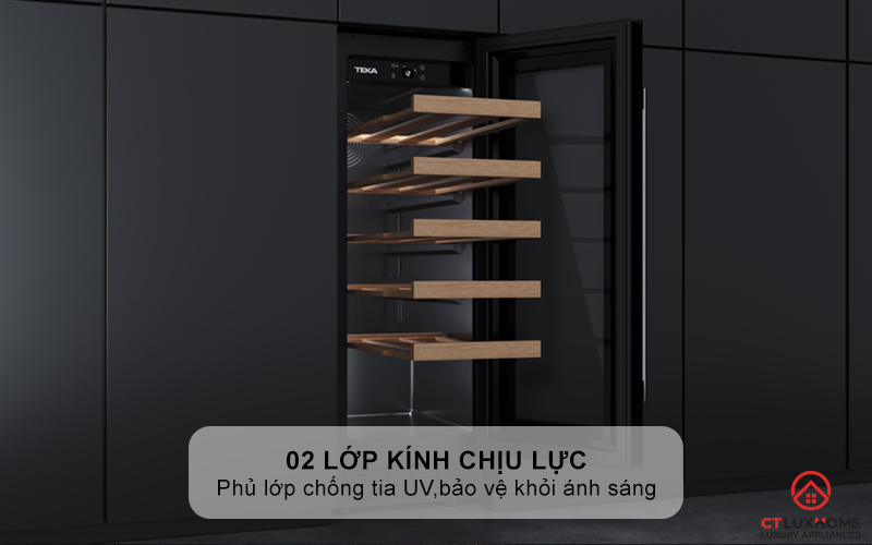 02 lớp kính chịu lực phủ lớp chống tia UV