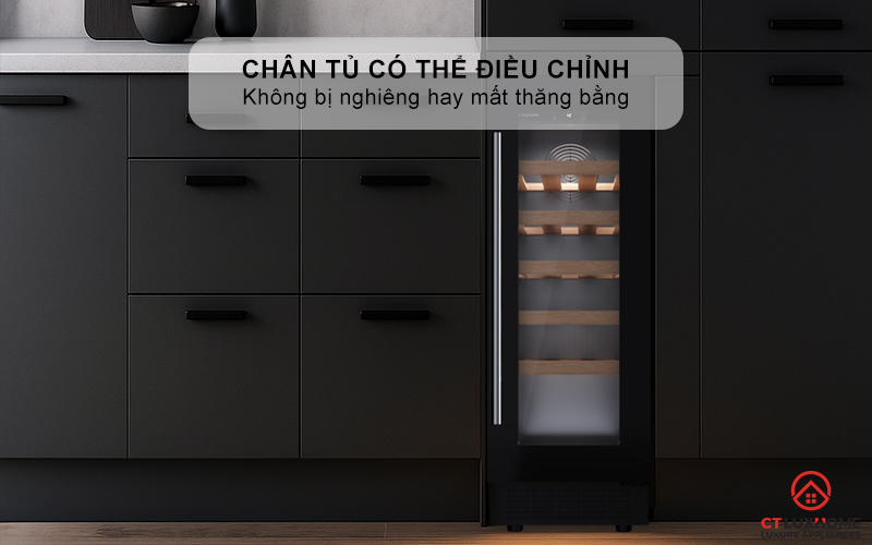 Chân tủ có thể điều chỉnh phía trước và phía sau