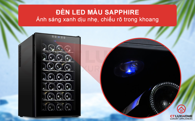 đèn LED màu sapphire dịu nhẹ