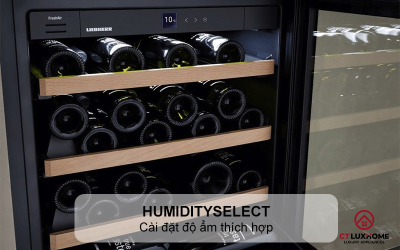 Cài đặt độ ẩm thích hợp với HumiditySelect