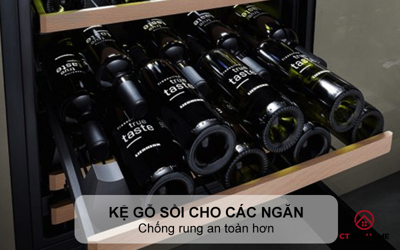 Chống rung an toàn hơn với kệ gỗ sồi cho các ngăn