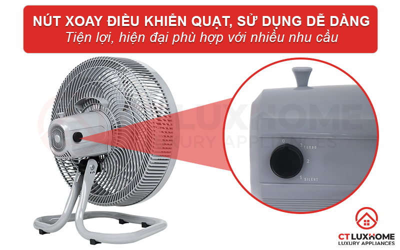 QUẠT SÀN TEFAL TB SILENCE PLUS VH686790 6 CÁNH - GIÁ TỐT, CHÍNH HÃNG 6