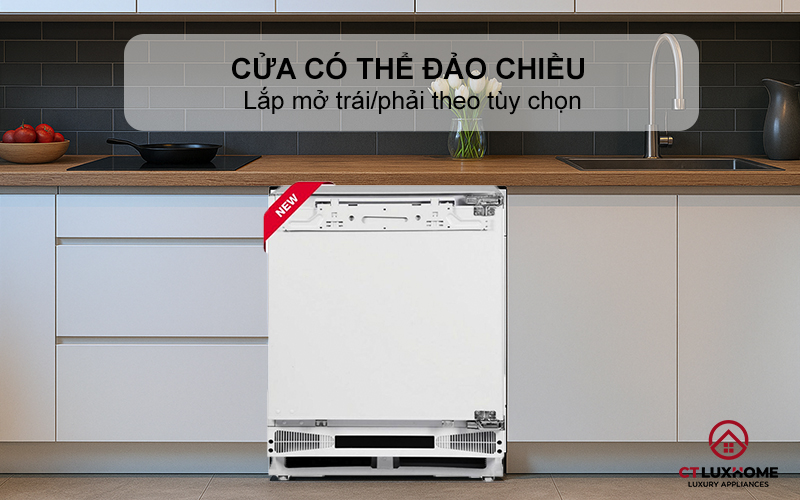 Cửa có thể đảo chiều (lắp mở trái/phải tùy chọn)