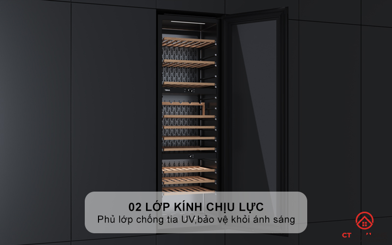 02 lớp kính chịu lực phủ lớp chống tia UV