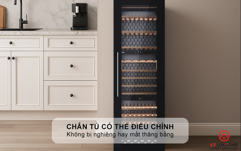 Chân tủ có thể điều chỉnh phía trước và phía sau