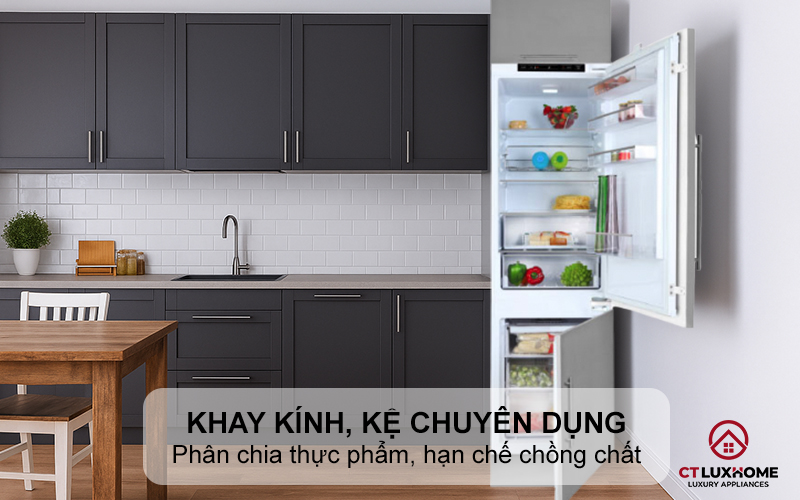 Khay kính chịu lực, kệ chuyên dụng bên trong ngăn đông