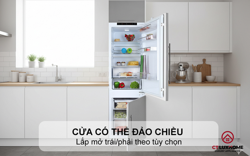 Cửa có thể đảo chiều (lắp mở trái/phải tùy chọn)