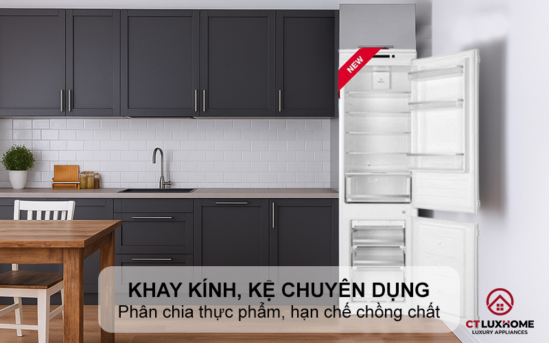 Khay kính chịu lực, kệ chuyên dụng bên trong ngăn đông