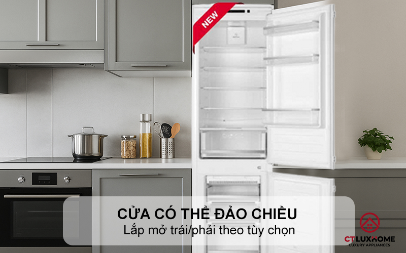 Cửa có thể đảo chiều (lắp mở trái/phải tùy chọn)