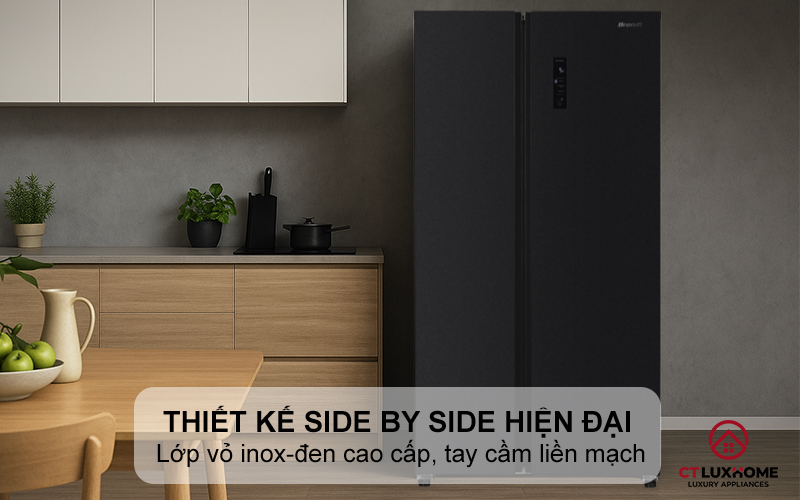 Thiết kế side by side sang trọng, hiện đại