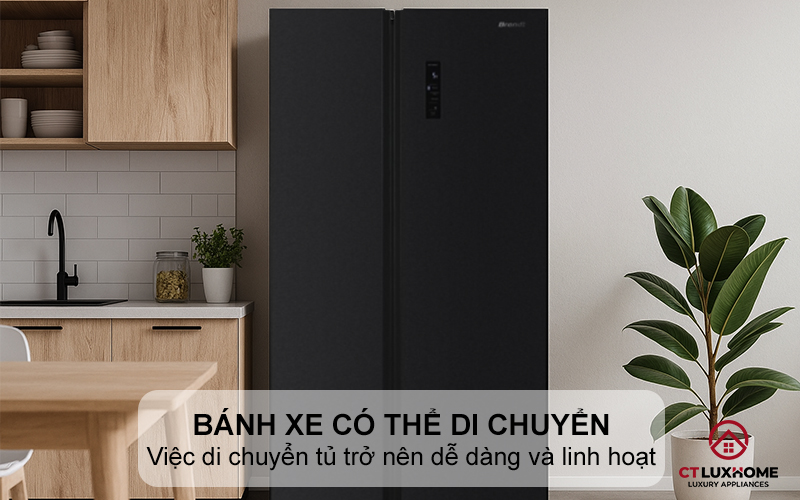 Bánh xe có thể di chuyển dưới đáy tủ