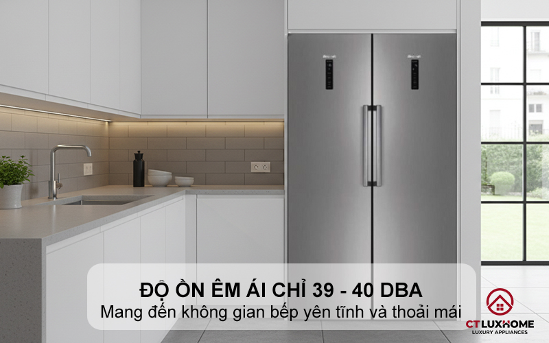 Ðộ ồn êm ái chỉ 39 - 40 dBA