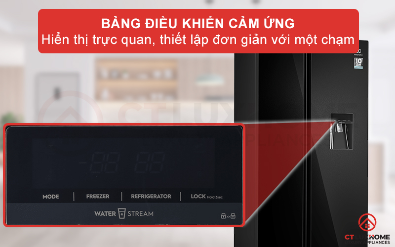 Bảng điều khiển cảm ứng tùy chỉnh nhiệt độ và các cài đặt làm lạnh