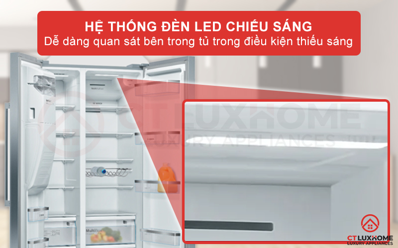 TỦ LẠNH SIDE BY SIDE BOSCH KAD93AIEP SERIE 6 562 LÍT 3