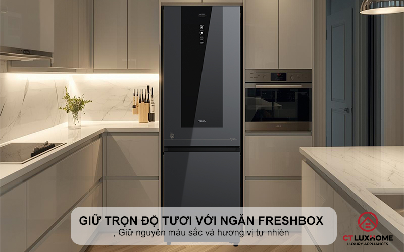 Giữ trọn độ tươi của rau củ với ngăn FreshBox chuyên dụng