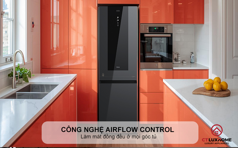 Công nghệ AirFlow Control làm mát đồng đều ở mọi góc tủ