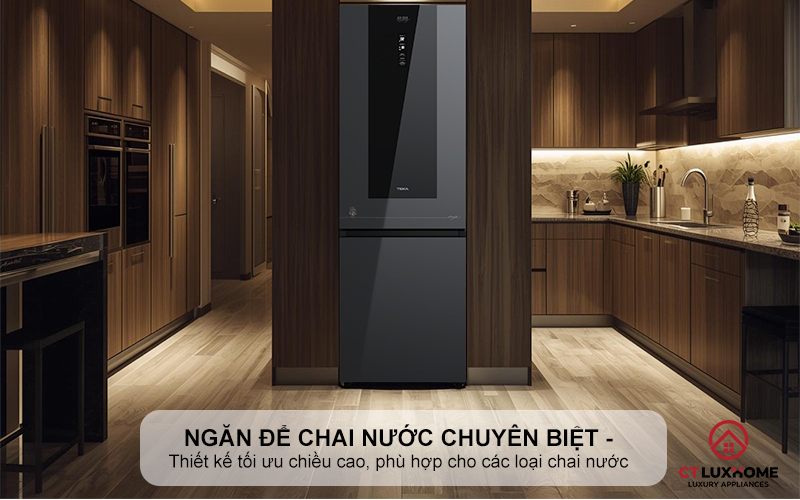 Ngăn để chai nước chuyên biệt - Tối ưu chiều cao