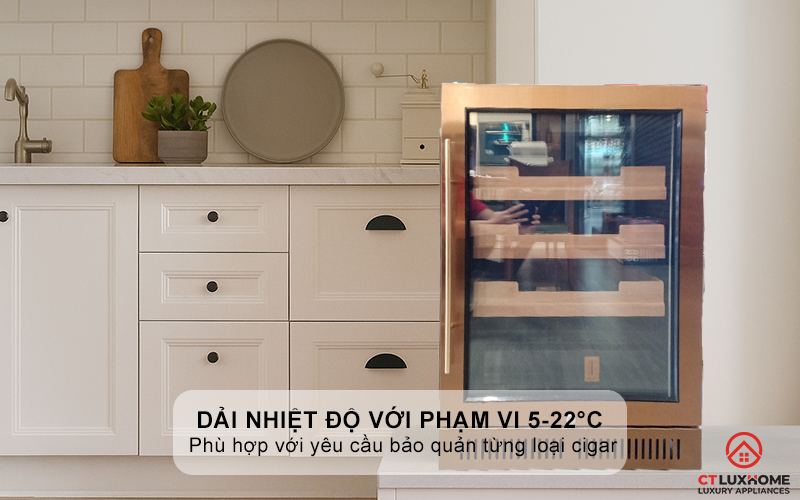 Dải nhiệt độ độc lập với phạm vi 5-22°C