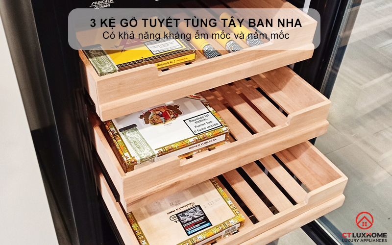 3 kệ gỗ tuyết tùng Tây Ban Nha