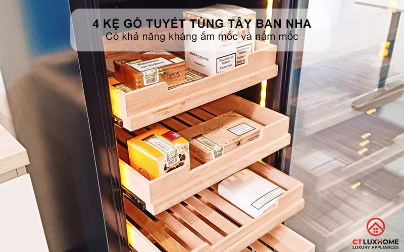 4 kệ gỗ tuyết tùng Tây Ban Nha