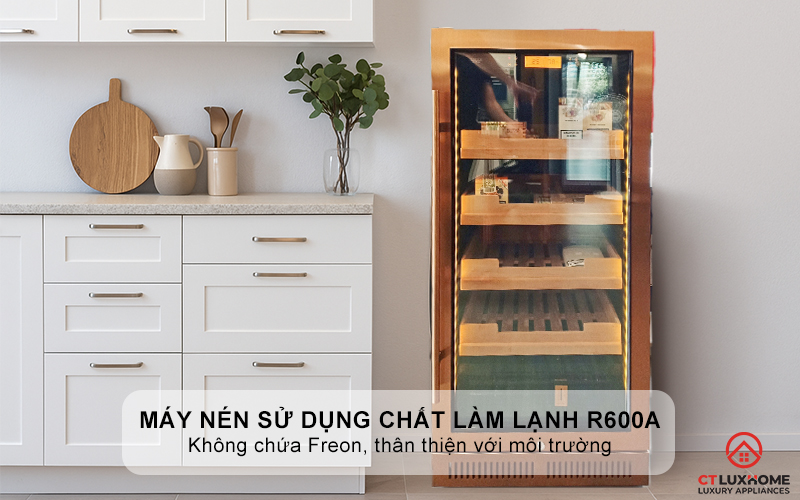 Máy nén sử dụng chất làm lạnh R600a, không chứa Freon, thân thiện với môi trường