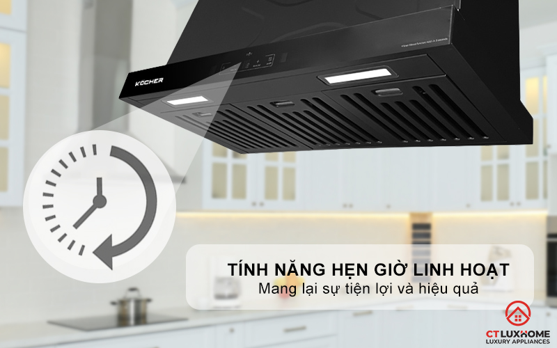 MÁY HÚT MÙI ÂM TỦ KOCHER TURBO X-350D NGANG 700MM MÀU ĐEN TURBOX350D 3