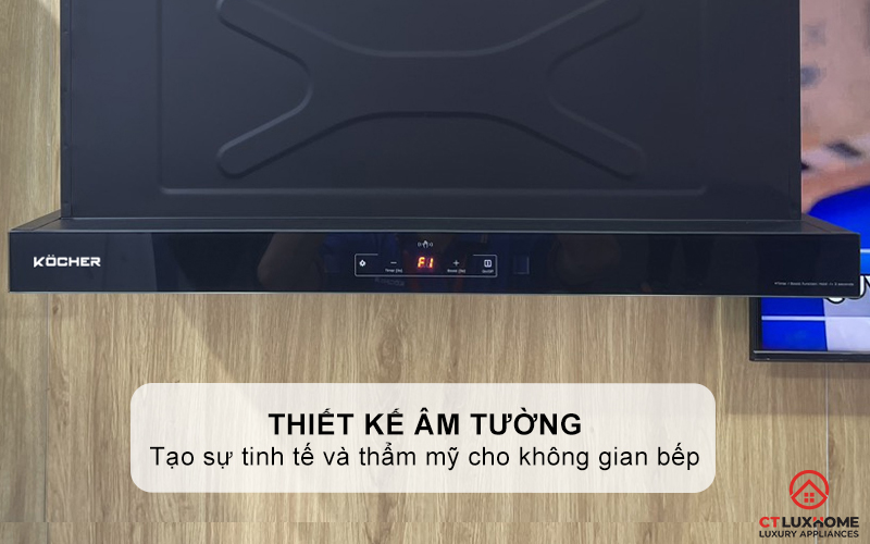 MÁY HÚT MÙI ÂM TỦ KOCHER TURBO X-350D NGANG 700MM MÀU ĐEN TURBOX350D 1