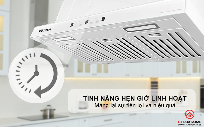 MÁY HÚT MÙI ÂM TỦ KOCHER TURBO X-350T NGANG 700MM MÀU TRẮNG TURBOX350T 3