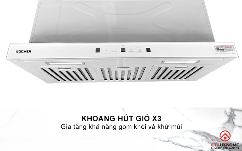 MÁY HÚT MÙI ÂM TỦ KOCHER TURBO X-350T NGANG 700MM MÀU TRẮNG TURBOX350T 4