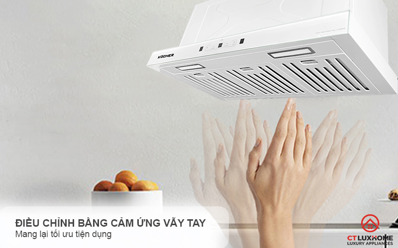 MÁY HÚT MÙI ÂM TỦ KOCHER TURBO X-350T NGANG 700MM MÀU TRẮNG TURBOX350T 7