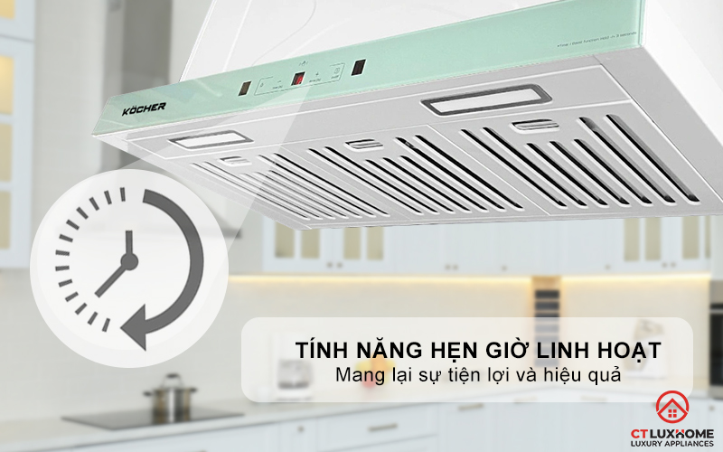 Hẹn giờ linh hoạt lên tới 90 phút