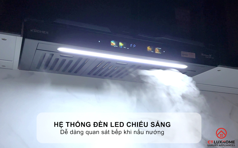 MÁY HÚT MÙI ÂM TỦ KOCHER TURBO SMART X3D-350D NGANG 700MM MÀU ĐEN TURBOX3D350D 5