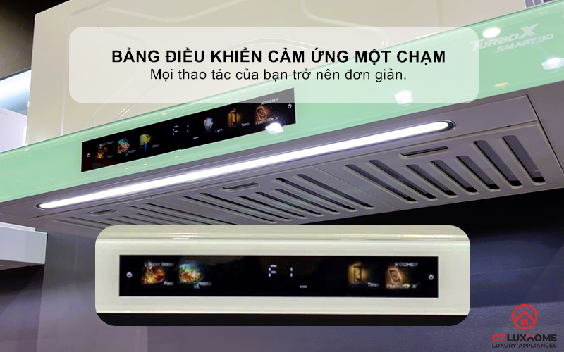 MÁY HÚT MÙI ÂM TỦ KOCHER TURBO SMART X3D-350N NGANG 700MM TURBOX3D350N 6