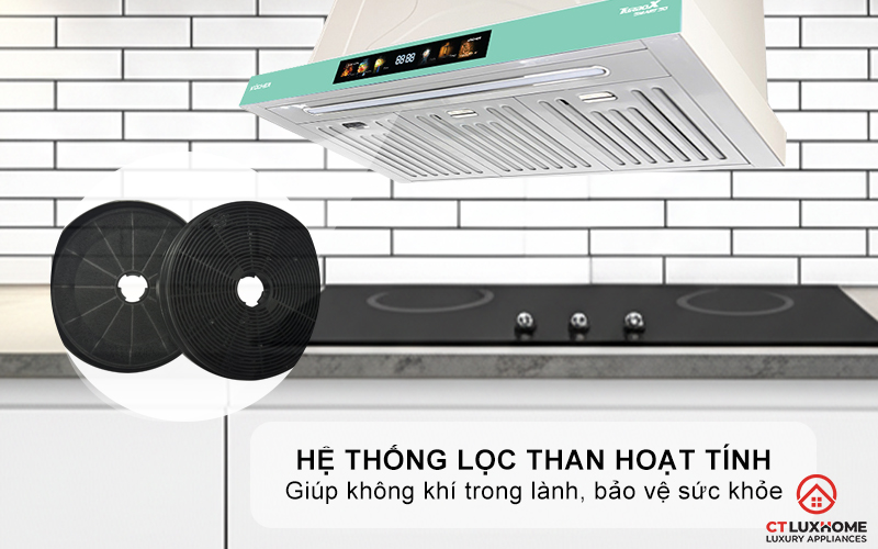 MÁY HÚT MÙI ÂM TỦ KOCHER TURBO SMART X3D-350N NGANG 700MM TURBOX3D350N 7