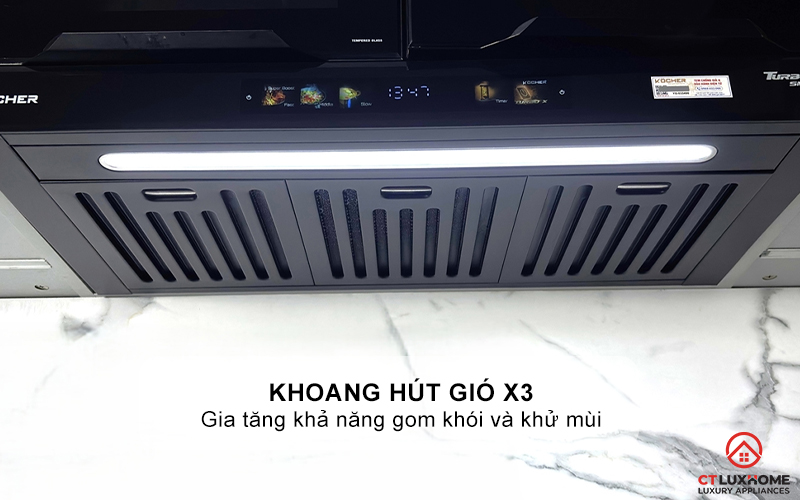 MÁY HÚT MÙI ÂM TỦ KOCHER TURBO X3D-669D NGANG 700MM TURBOX3D669D 4