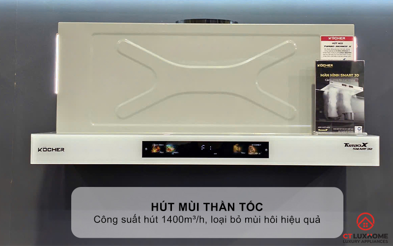 MÁY HÚT MÙI ÂM TỦ KOCHER TURBO X3D-669T NGANG 700MM TURBOX3D669T 2