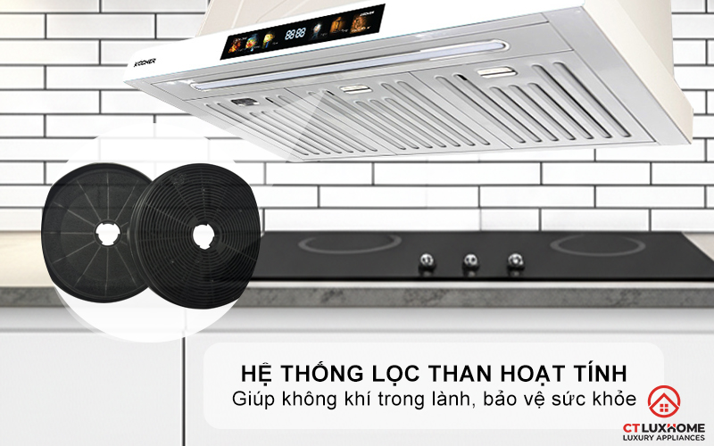 MÁY HÚT MÙI ÂM TỦ KOCHER TURBO X3D-669T NGANG 700MM TURBOX3D669T 6