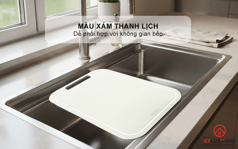 THỚT SỢI GỖ KONOX CUTTING BOARD CB470 PP MÀU XÁM  CB470PPMÀUXÁM 5