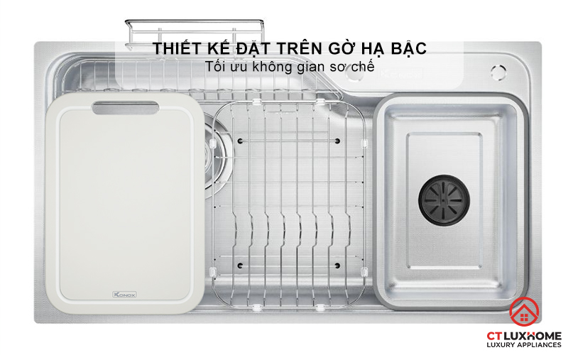THỚT SỢI GỖ CUTTING BOARD KONOX CB500PP MÀU XÁM 1