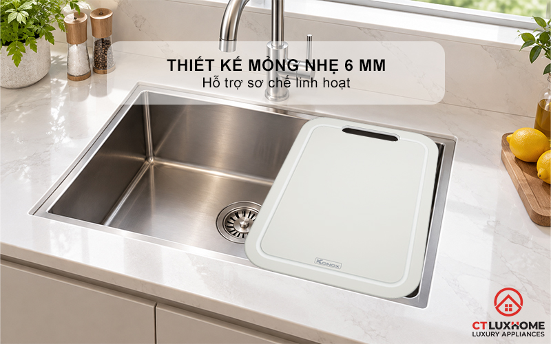 THỚT SỢI GỖ CUTTING BOARD KONOX CB500PP MÀU XÁM 3