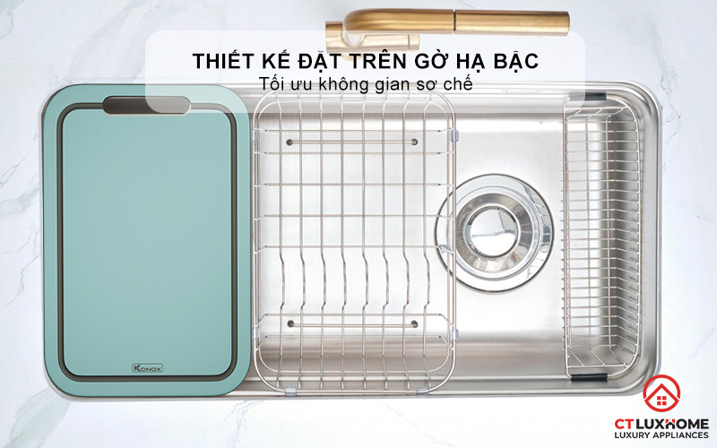 THỚT SỢI GỖ CUTTING BOARD KONOX CB500PP MÀU XANH 1