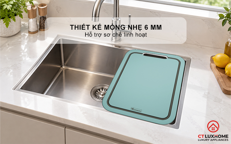 THỚT SỢI GỖ CUTTING BOARD KONOX CB500PP MÀU XANH 3