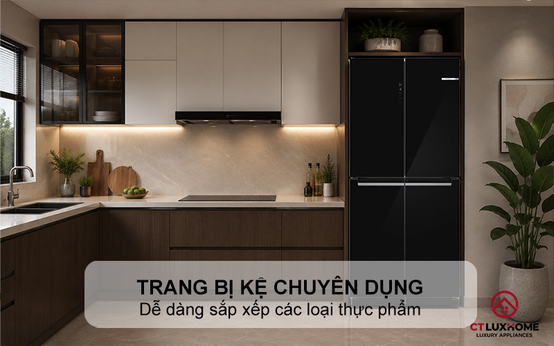 Trang bị kệ chuyên dụng bên trong ngăn đông