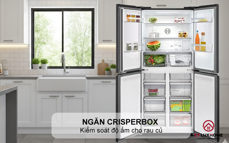 Ngăn CrisperBox kiểm soát độ ẩm cho rau củ 