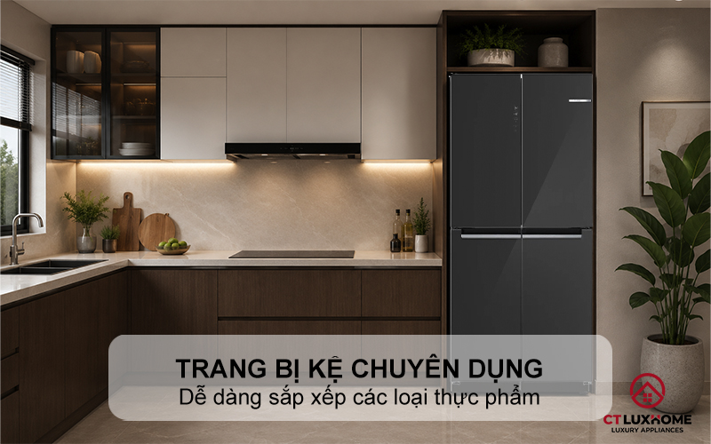 Hệ thống ngăn đông khoa học với kệ và ngăn kéo chuyên dụng